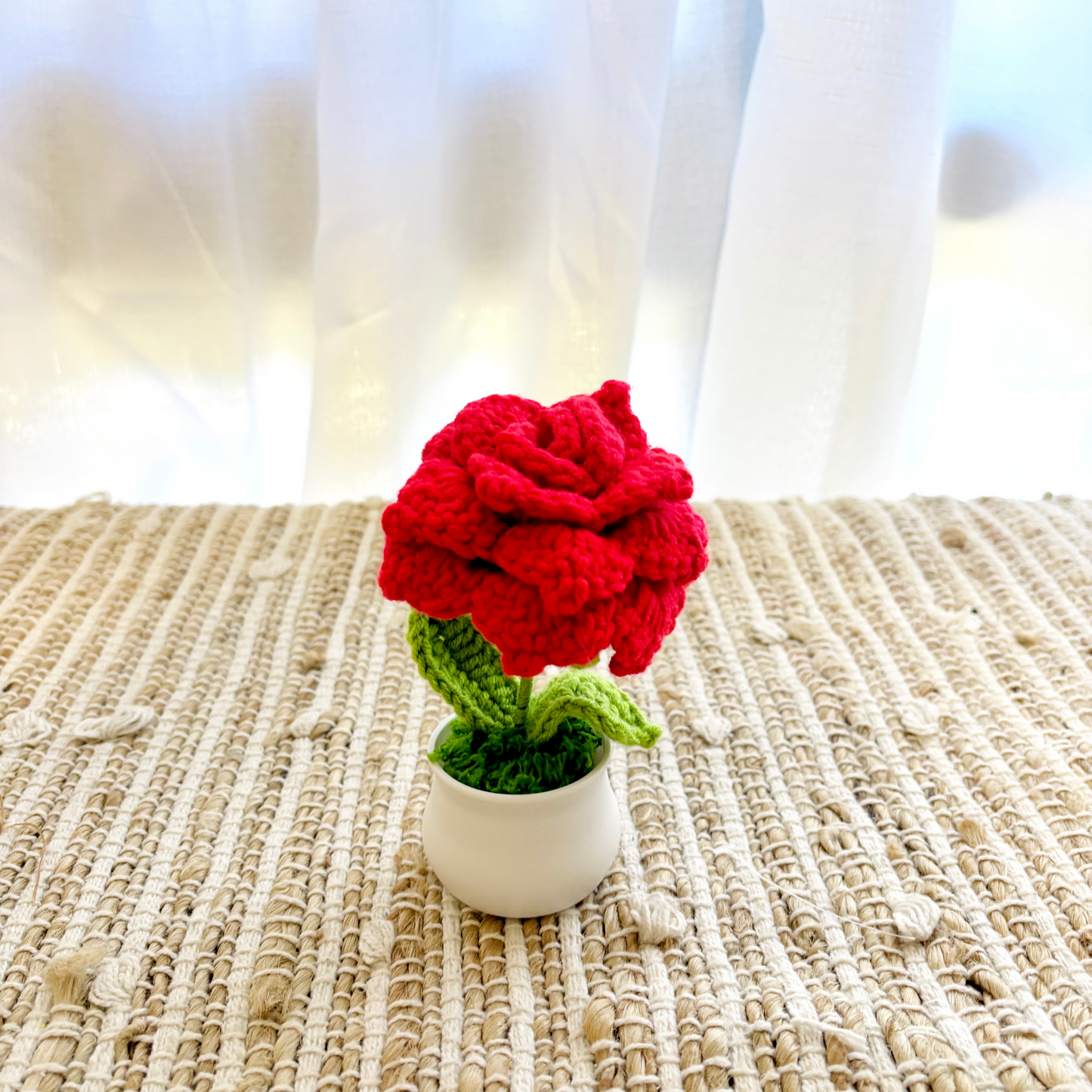 Handmade Crochet Flower in Pot