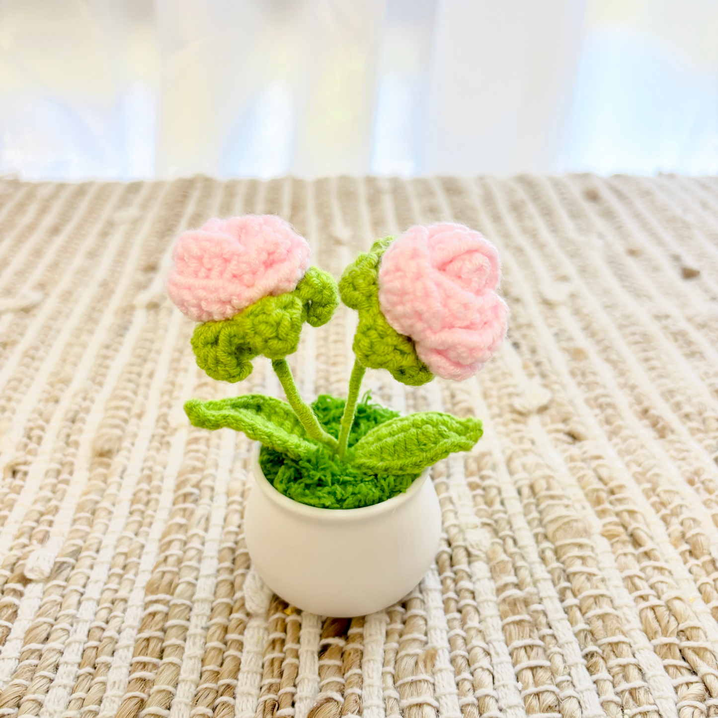 Handmade Crochet Flower in Pot