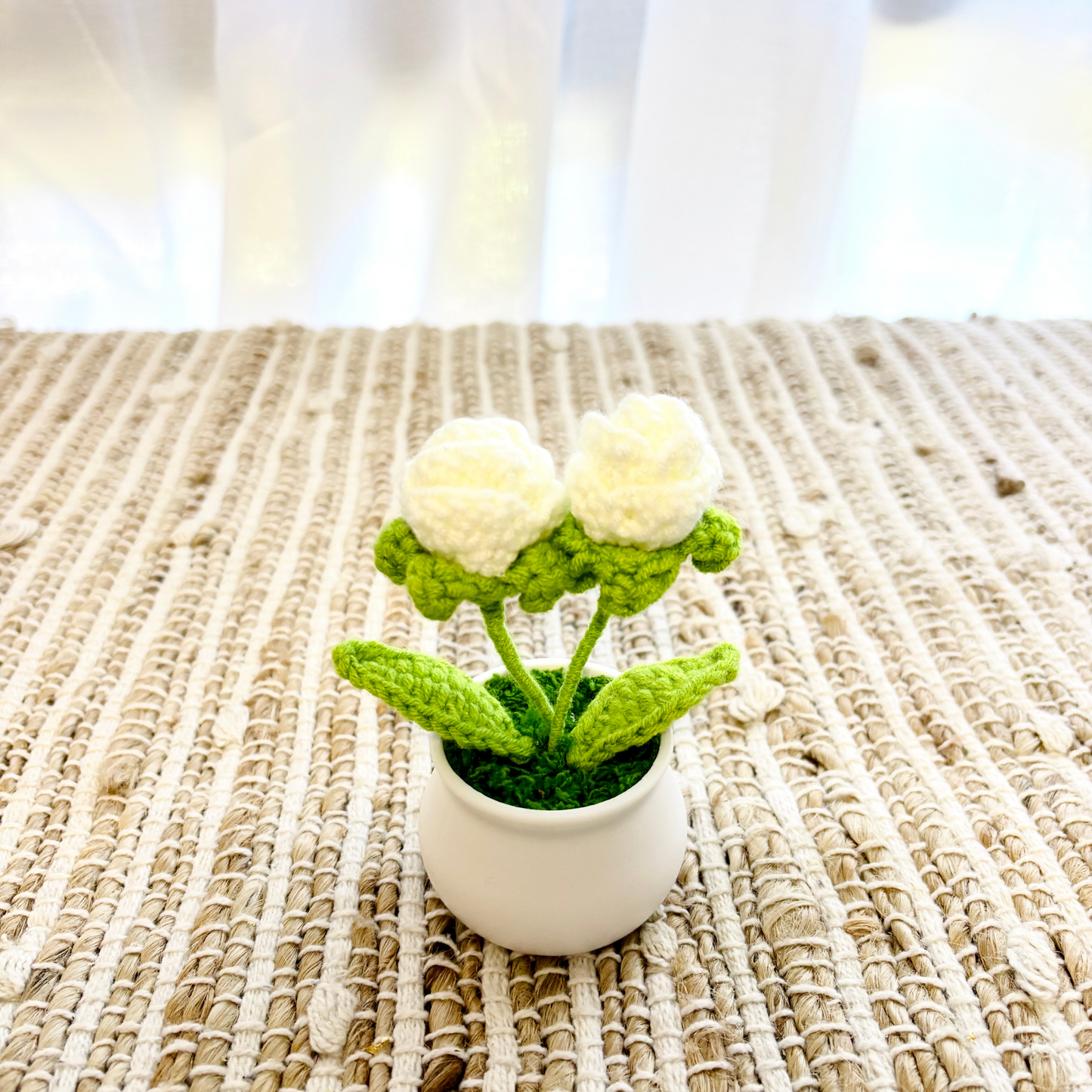Handmade Crochet Flower in Pot