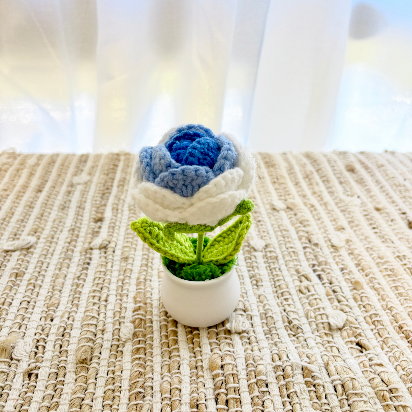 Handmade Crochet Flower in Pot