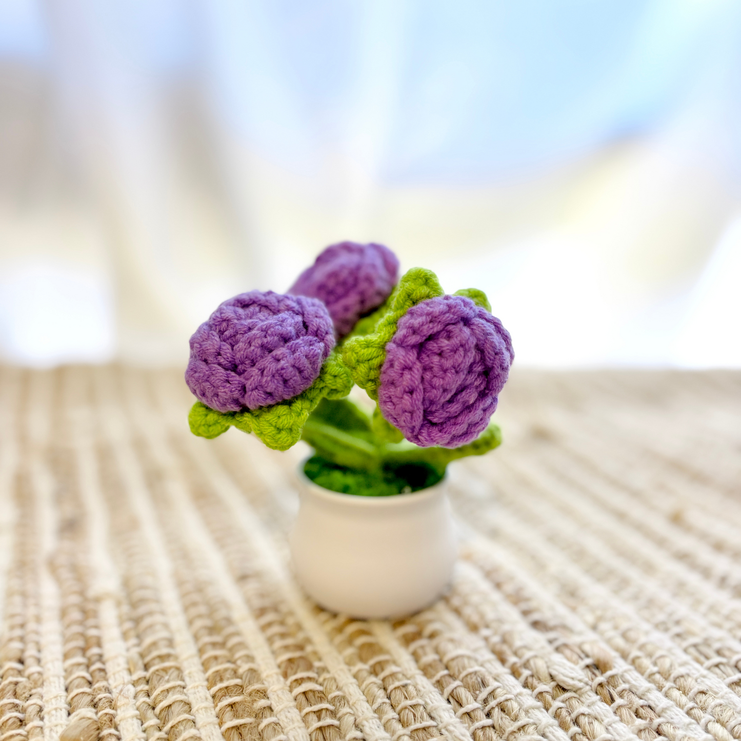 Handmade Crochet Flower in Pot