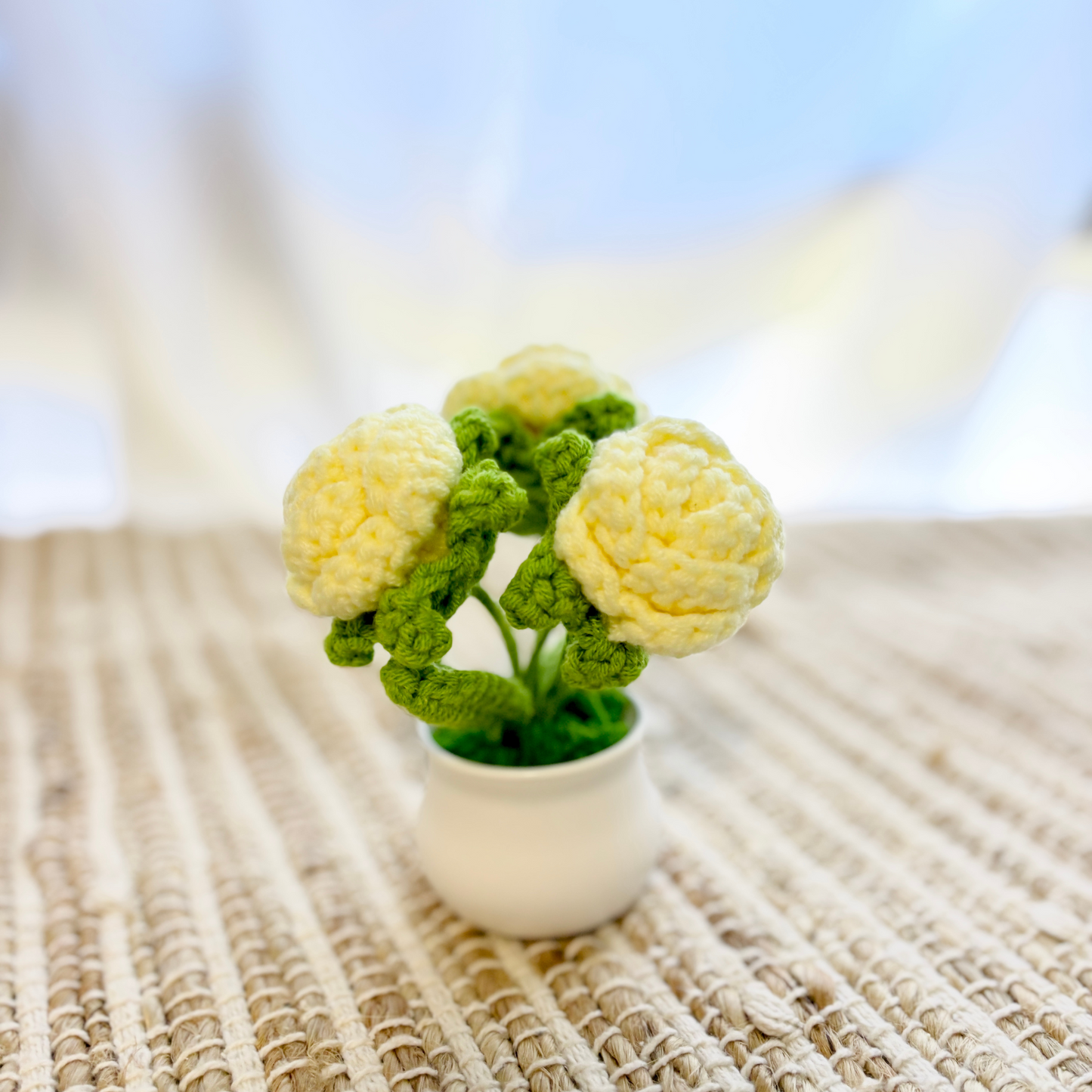 Handmade Crochet Flower in Pot