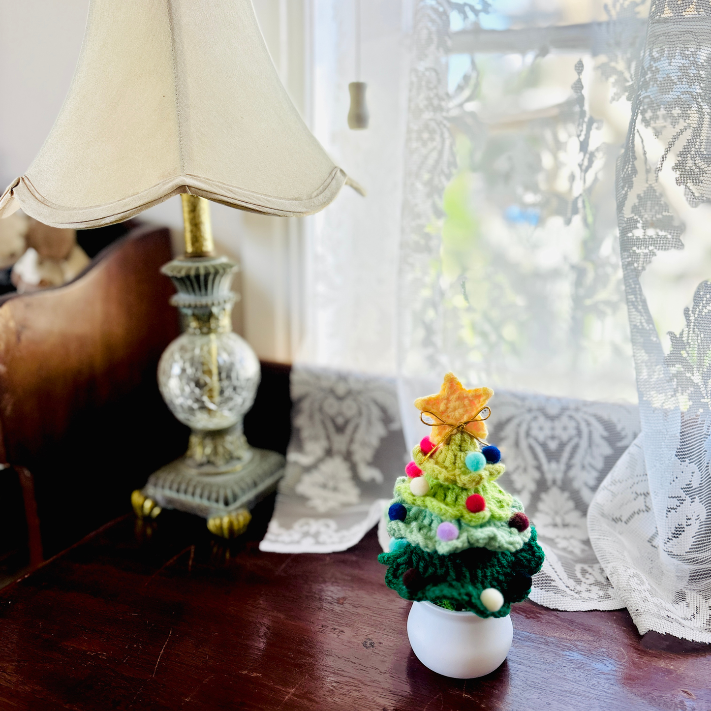 Handmade Mini Knitted Christmas Tree