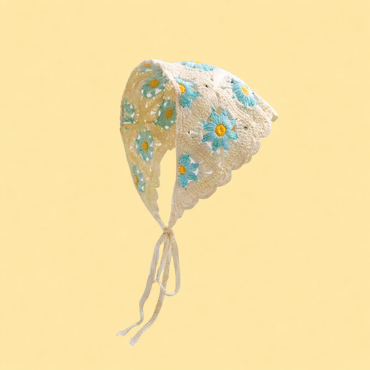 Handmade Daisy Crochet Headscarf by Reve Fleur