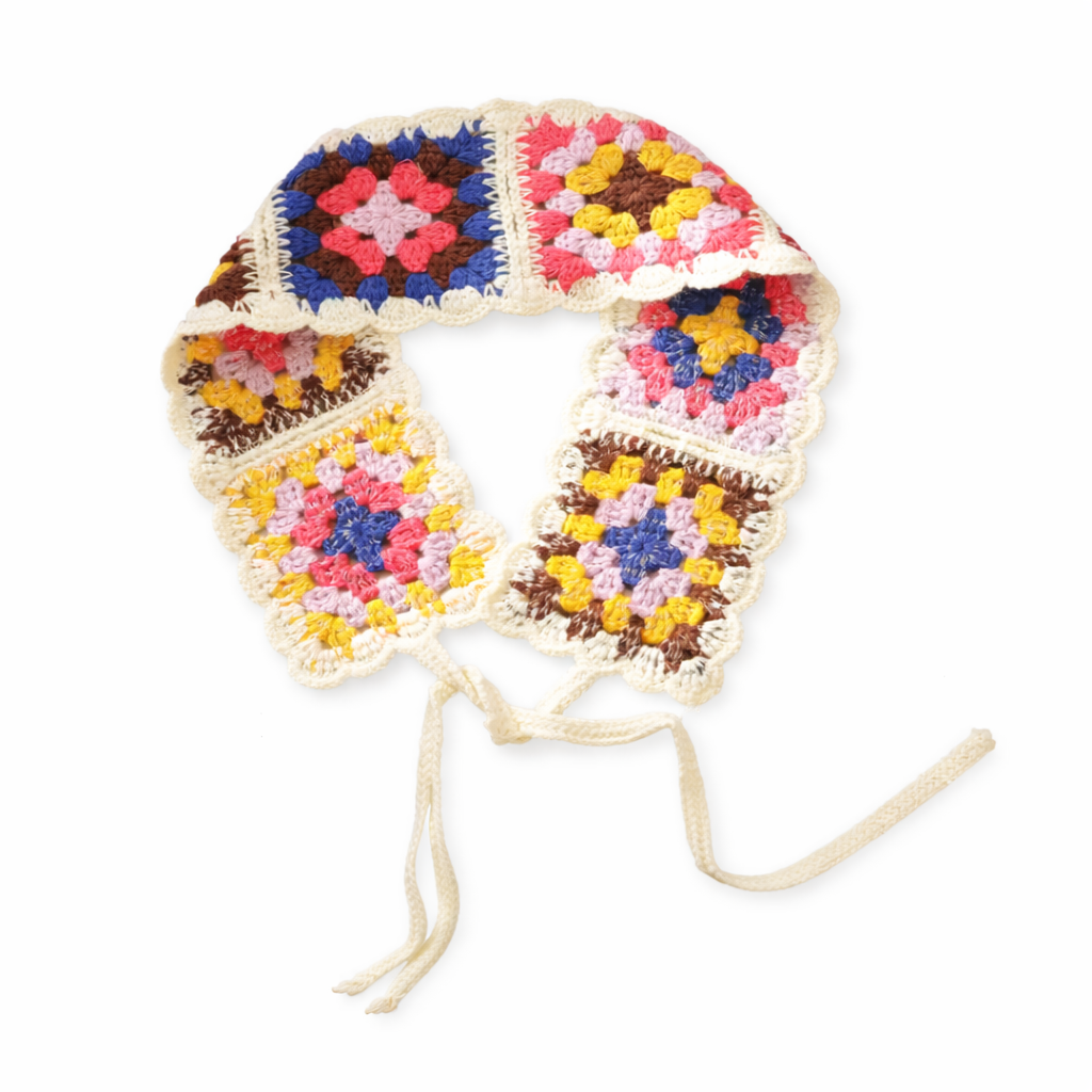 Handmade Granny Square Crochet Bonnet by Reve Fleur