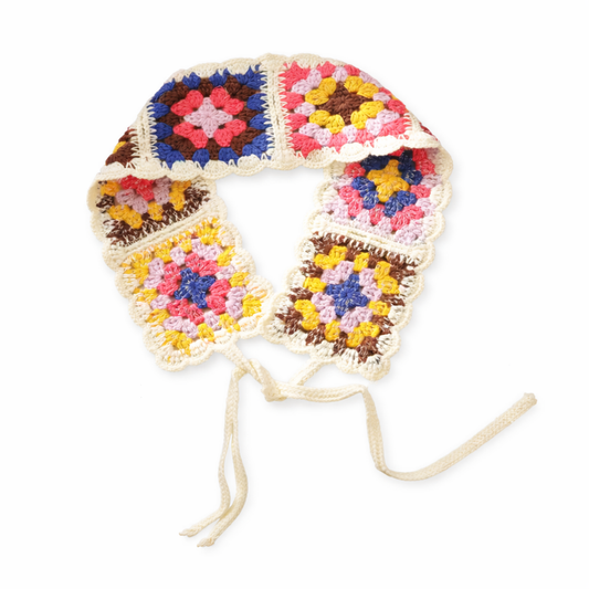 Handmade Granny Square Crochet Bonnet by Reve Fleur