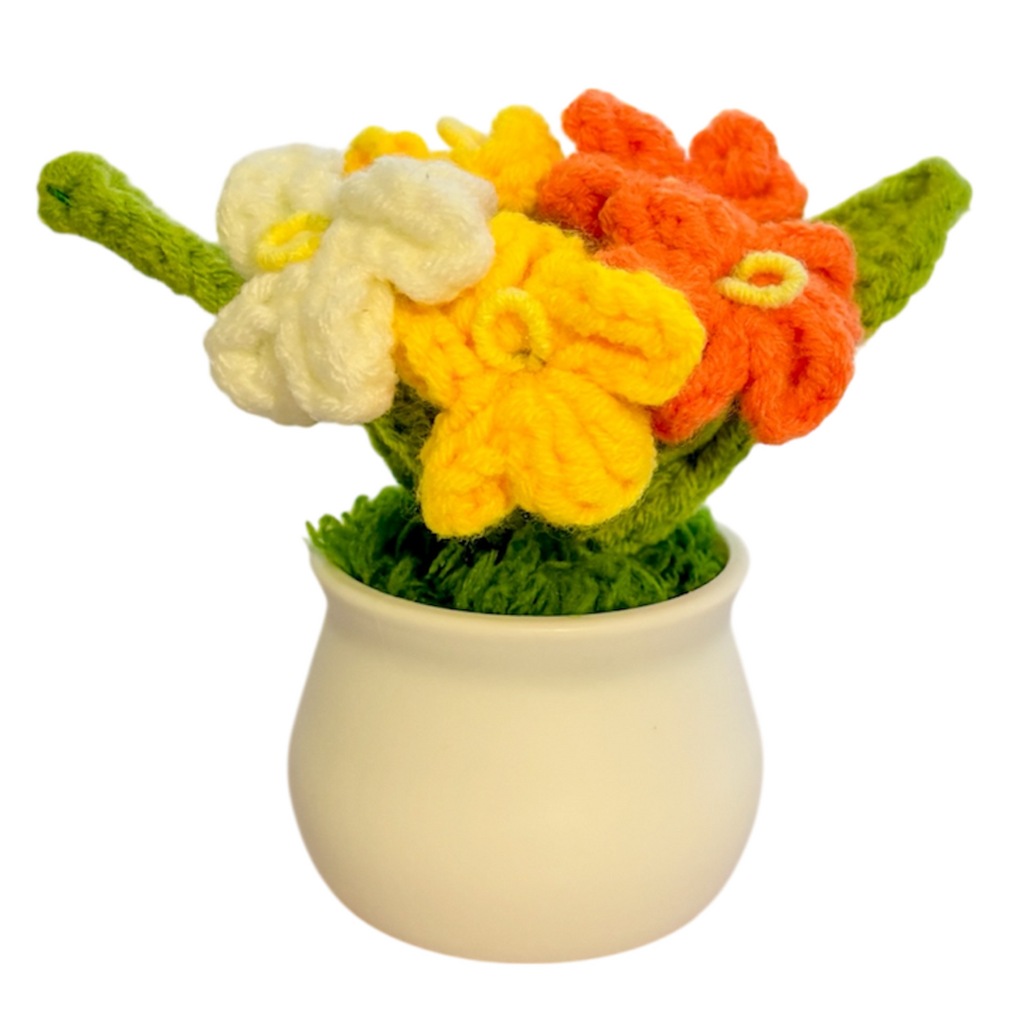 Cute 3Pcs Crochet Flower Pot Set