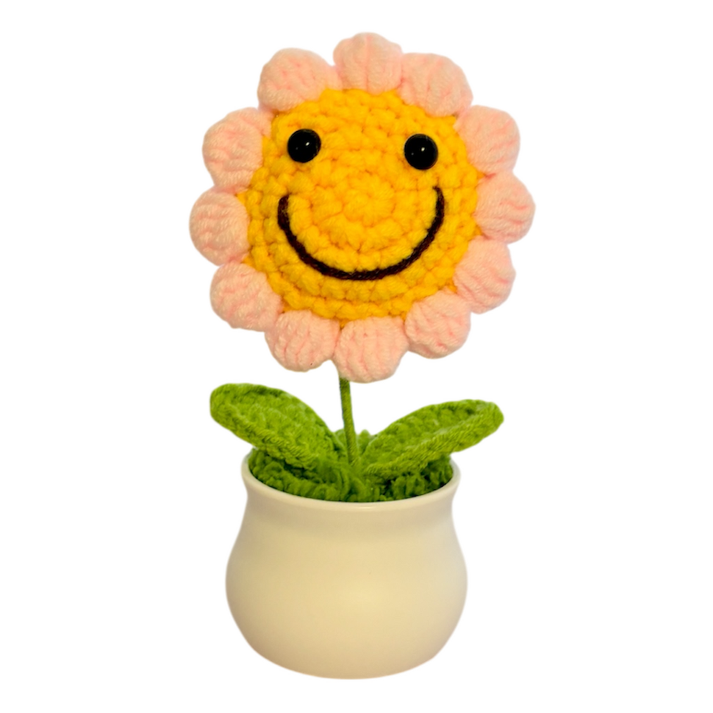 Cute 3Pcs Crochet Flower Pot Set