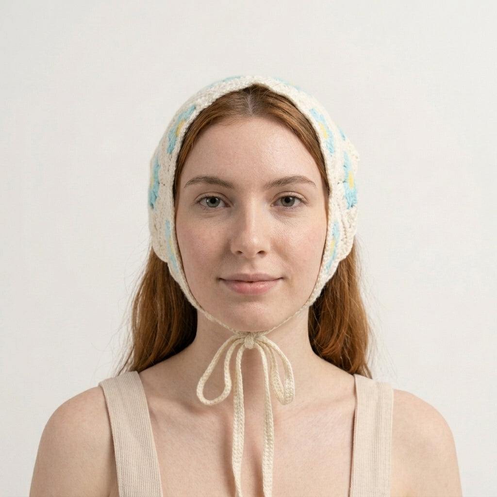 Daisy Crochet Headscarf