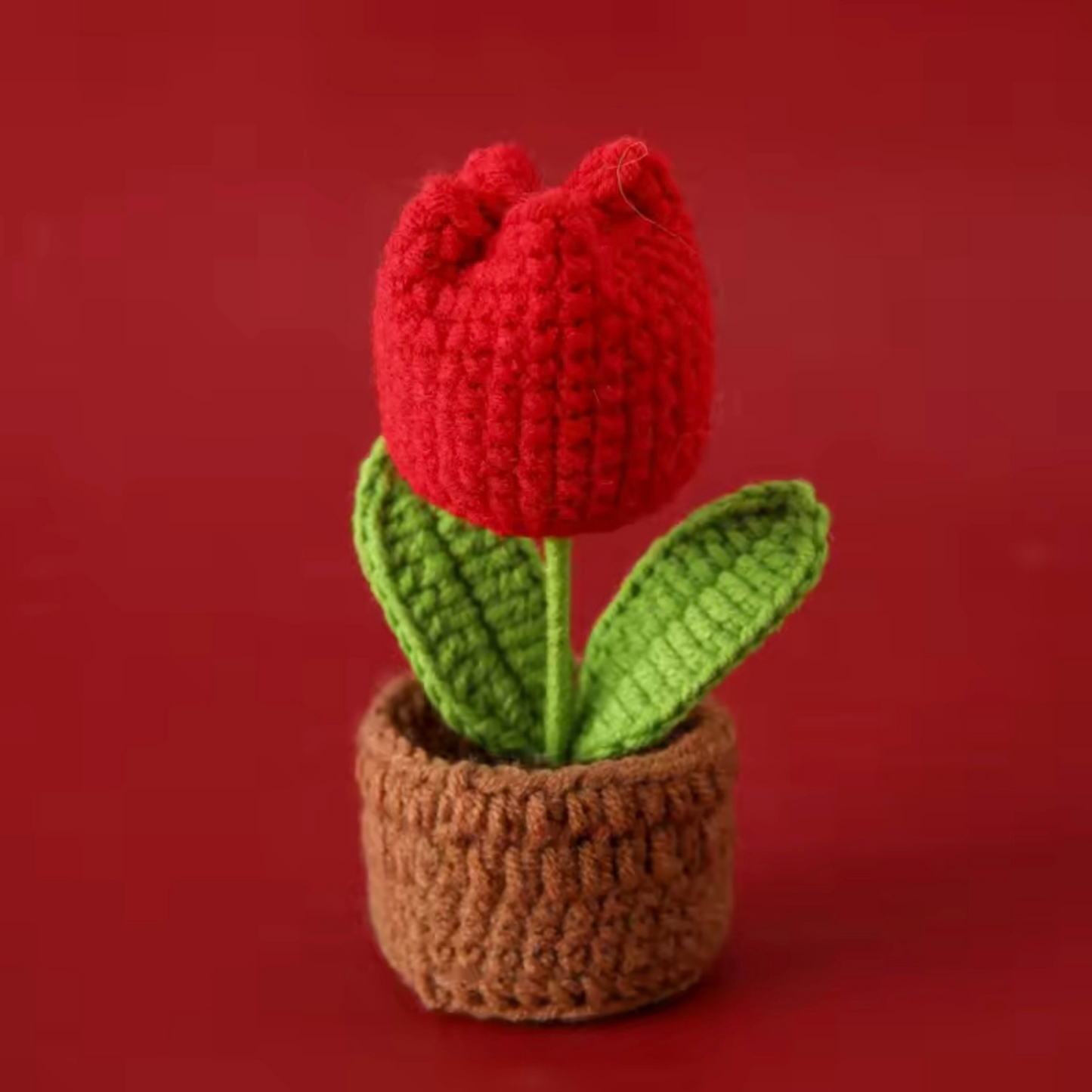 3pcs Crochet Flower Pots Set