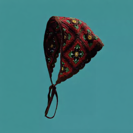 Rustic Garden Crochet Headscarf