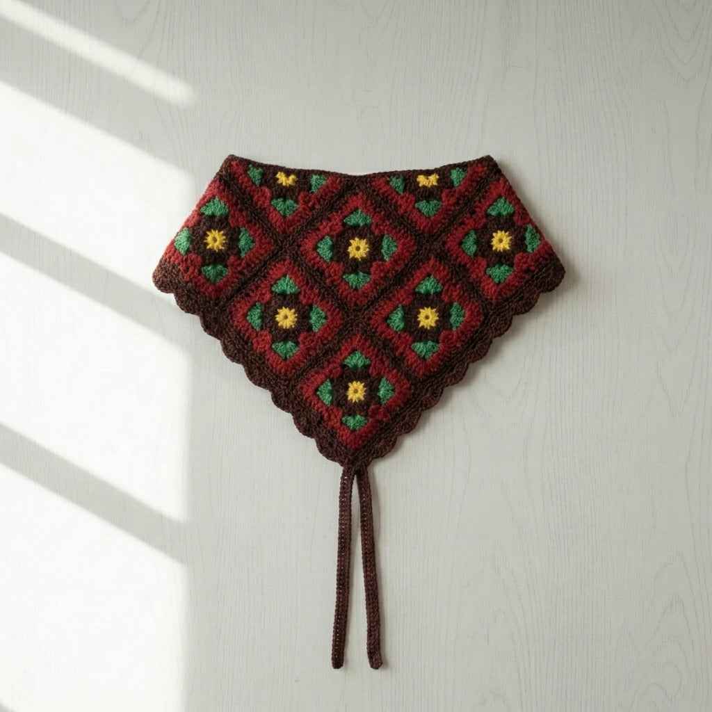 Rustic Garden Crochet Headscarf