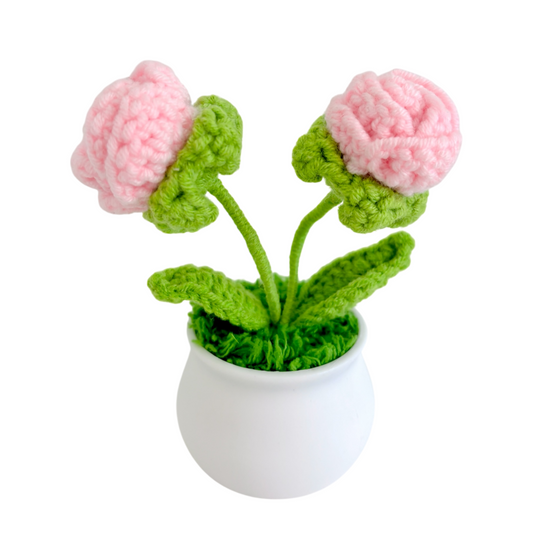 Handmade Crochet Flower in Pot