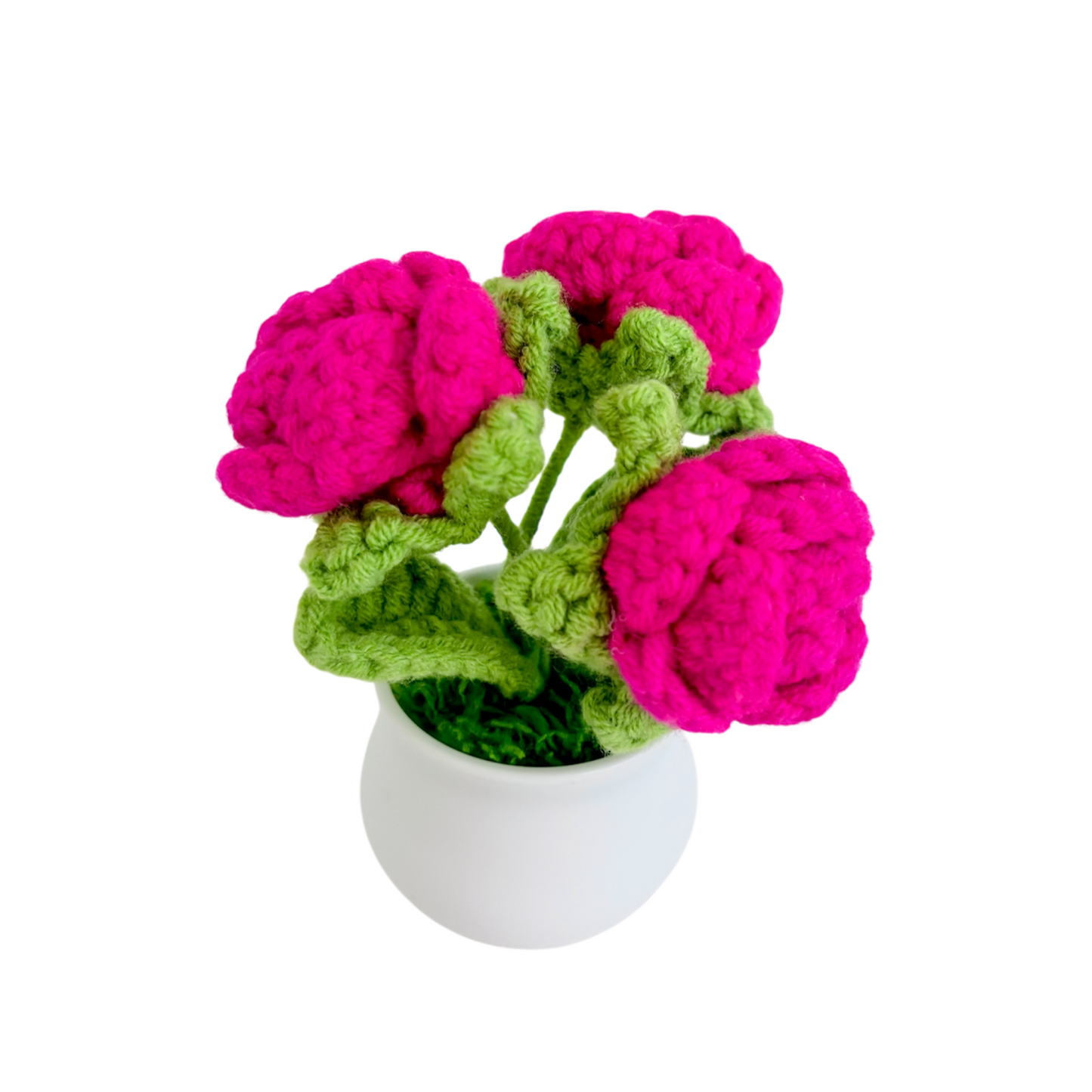 Handmade Crochet Flower in Pot