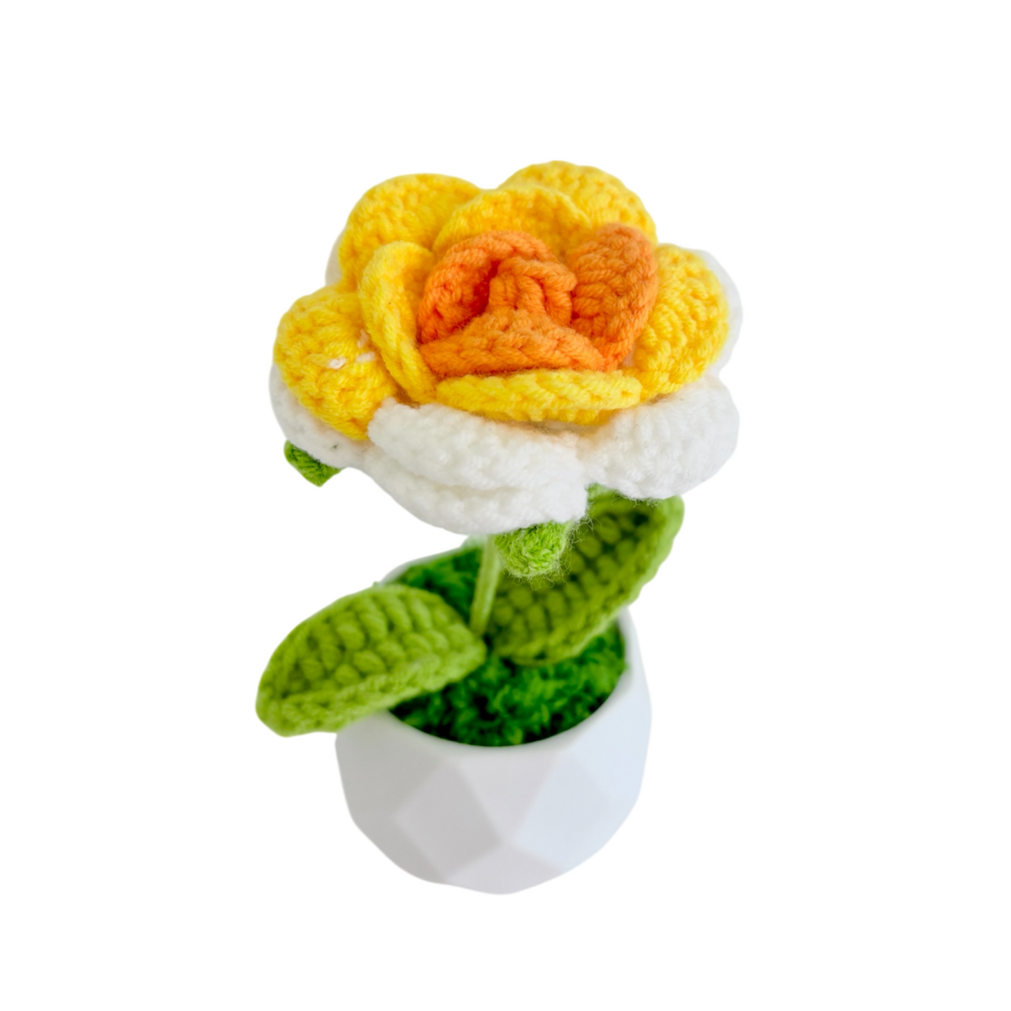 Handmade Crochet Flower in Pot
