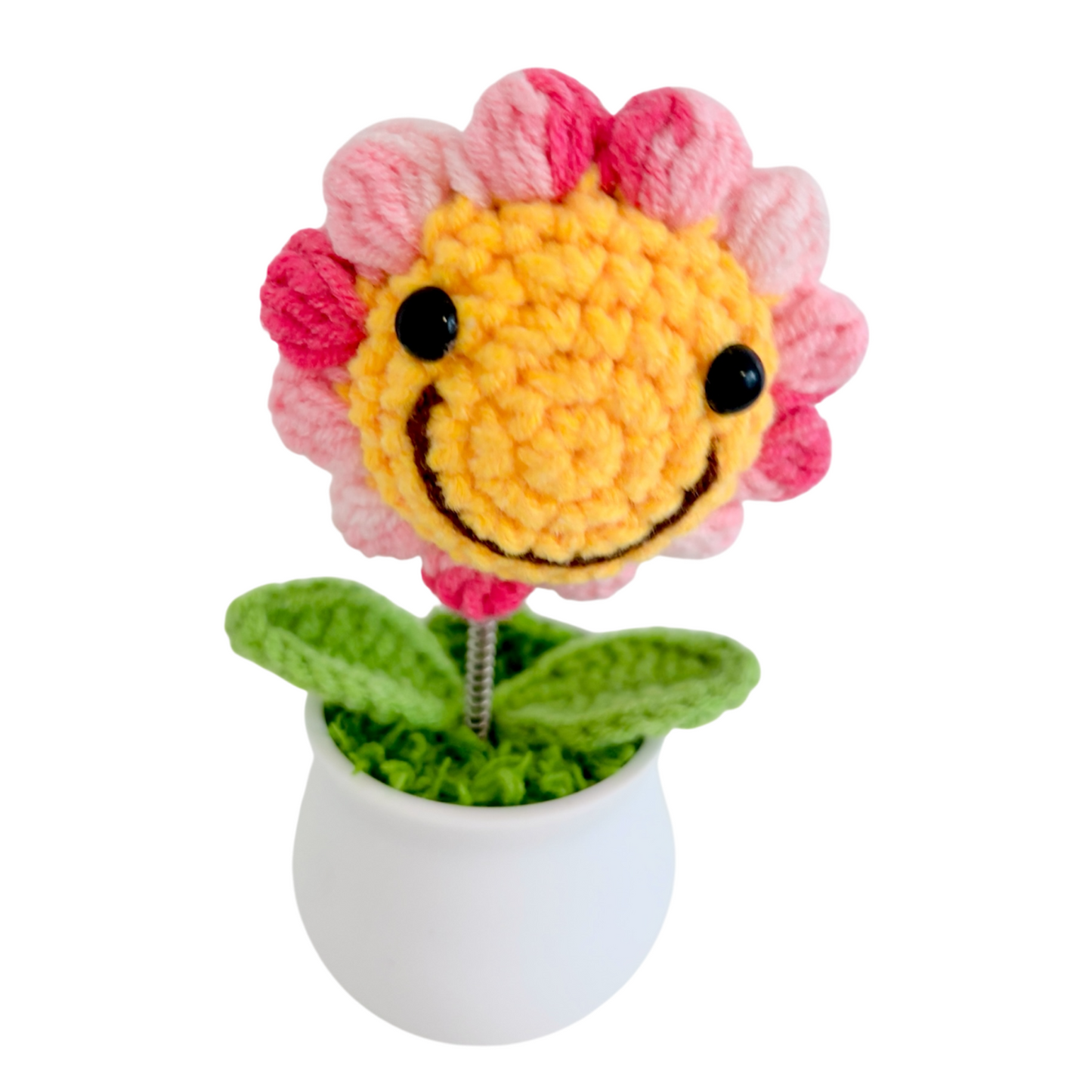 Handmade Crochet Flower in Pot  Lily of the Valley
