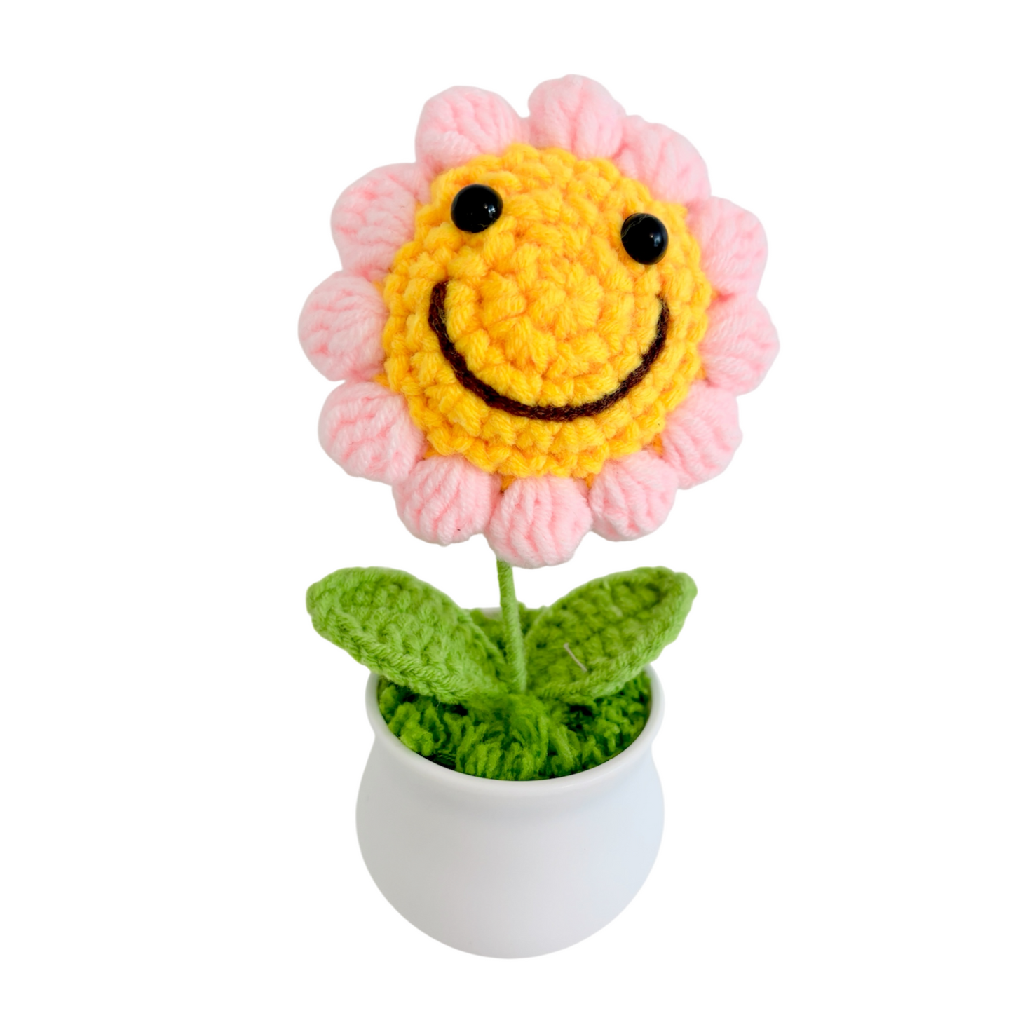 Handmade Crochet Flower in Pot  Lily of the Valley