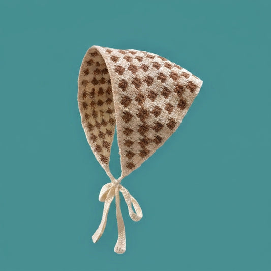 Handmade Crochet Check Headscarf